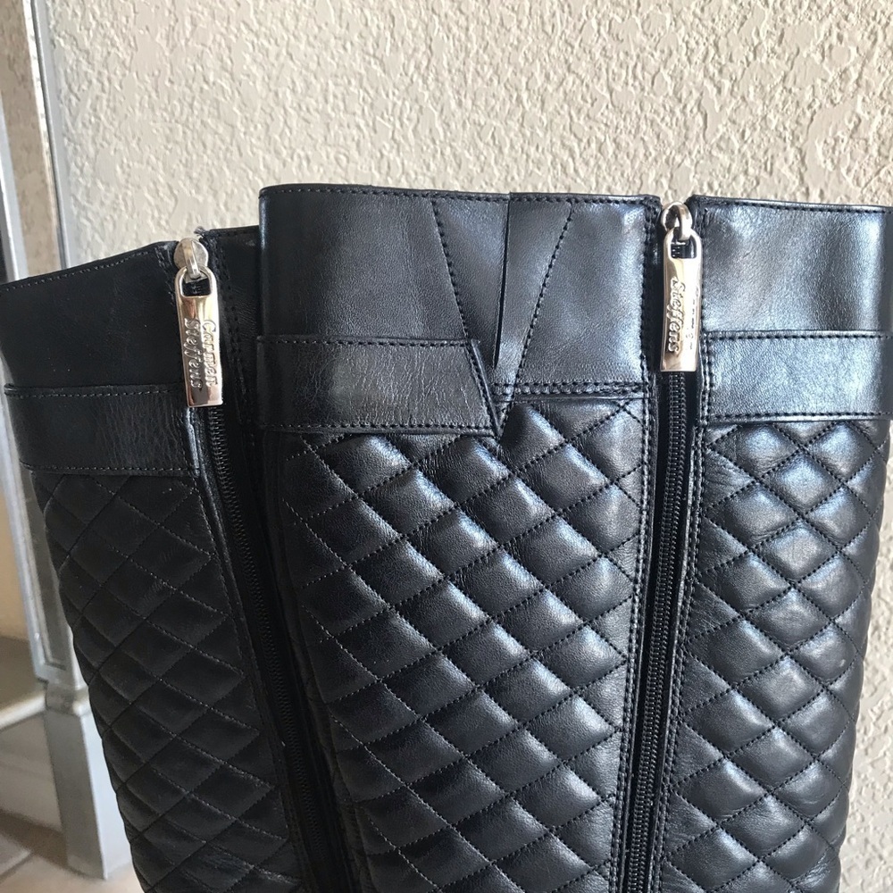 Carmen Steffens Black Quilted Boots - Picture 3 of 10